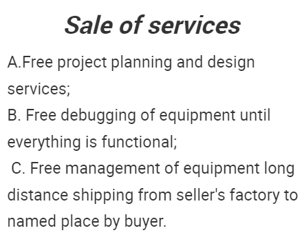 sale of service sale of service