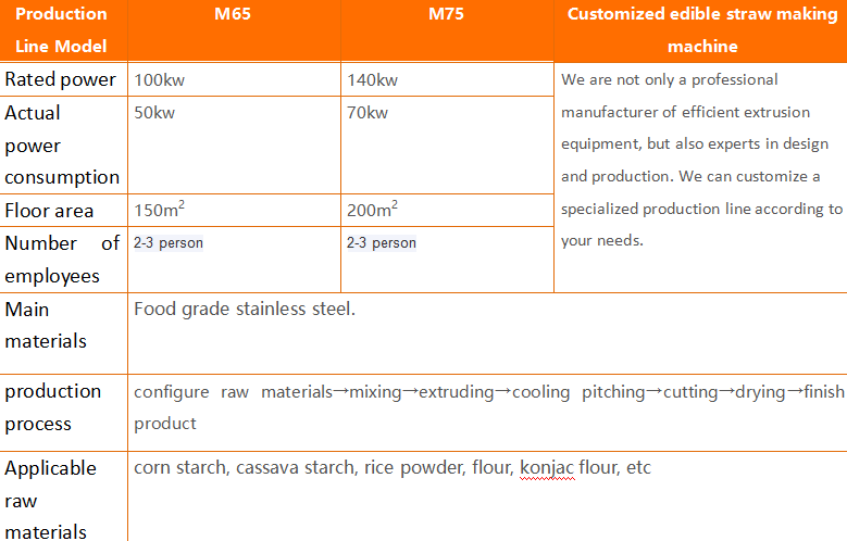 Edible Straw Processing Line Model